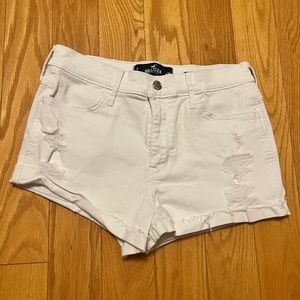 Hollister White Denim Shorts